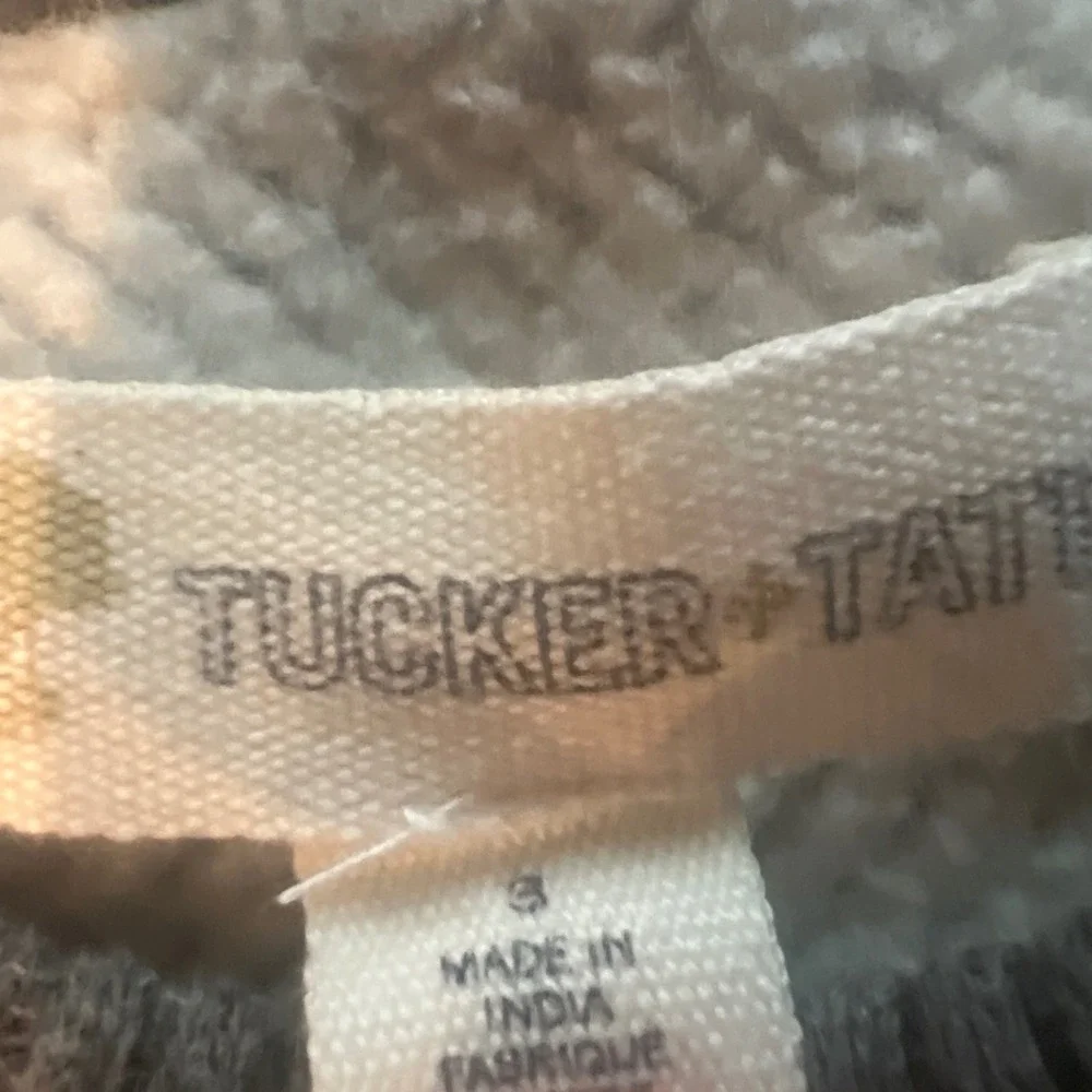 Tucker + Tate Boys Grey Herringbone Chill Chenille Patch Pullover Sweater Size 3